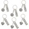 Couples Keychains for Him and Her, I Love You in 2 Designs (6 Pack)